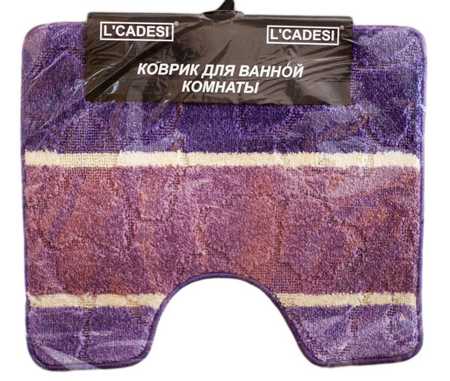 Коврик из полипропилена на латекс. осн. с вырез.L'CADESI MULTI", 50х60см, лиловый