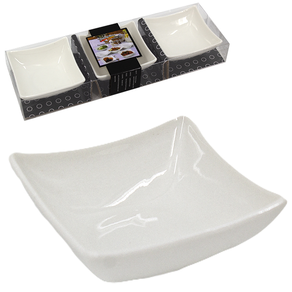 Соусница керамическая 7*7*3см,  набор 3шт 115мл