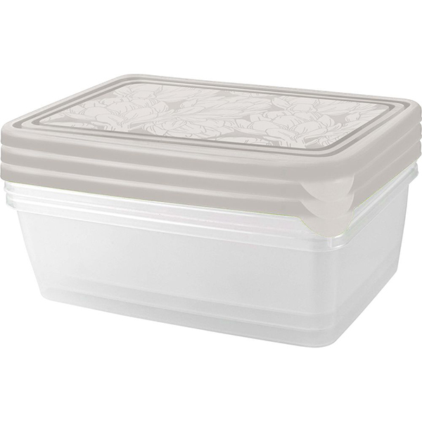 Контейнер для прод. HELSINKI Artichoke 1,35л прямоуг. пепельный жемчуг (то)