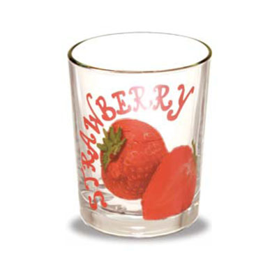 Набор стаканов 6шт. 250 мл низк "Гладкий" Клубника К