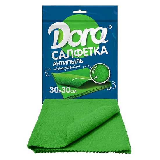 Салфетка из микрофибры Dora АНТИПЫЛЬ 30х30см