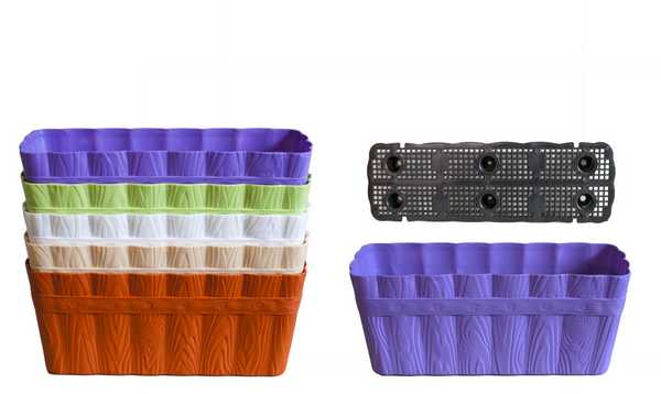 Ящик балконный ЦВЕТНОЙ 31*12*12см