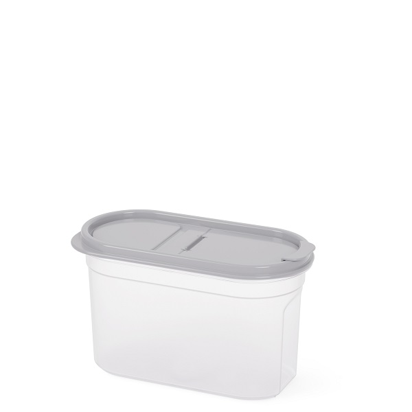 Емкость для сыпучих продуктов "Космо" 1,2л (с клапаном)(серый)(то)