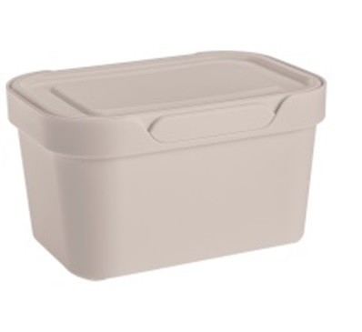 Ящик универсальный с крышкой "LUXE" 189х132х110мм 1,9л (светло-бежевый) (то)