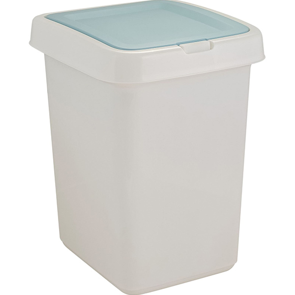 Контейнер для мусора 25л Step с крышкой Push to Open белый (то)