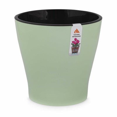 Горшок цв. для орхидеи 3,6л "Лея" двойной (светло-зелёный)(то)