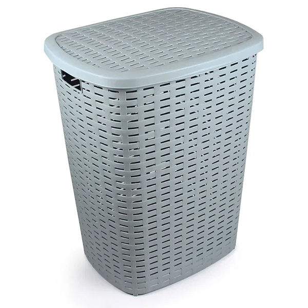 Корзина для белья ROSO 50л серый (то)