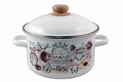 Кастрюля эмал цил Roses 3,0л ТМ Appetite