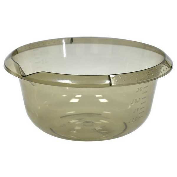 Миска с мерным делением и носиком для слива 3л. (дымчато прозрачная)