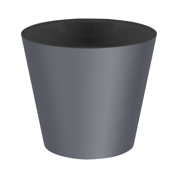 Горшок для цветов "Rosemary" D200мм, 4л с дренажной вставкой (серый)