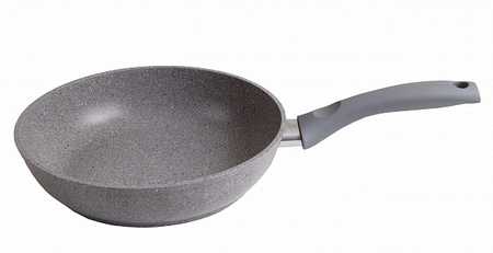 Сковорода 260/60мм с ручкой,АП (светлый мрамор)