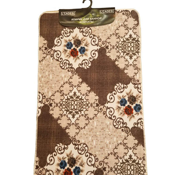 Коврик из полиэстера NOVA 60x100 арт 5406 бежевый Турция