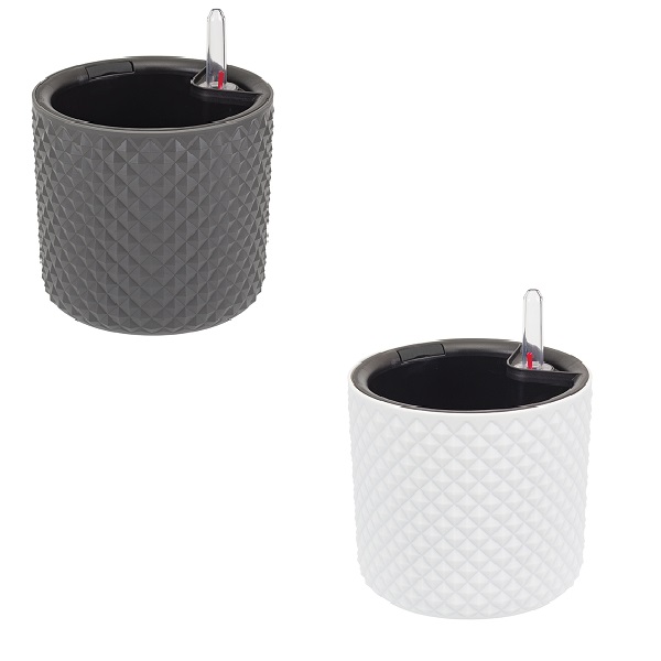 Кашпо ФАСЕТ D220мм 3,8л/6,2л с вставкой и с автополивом (то)