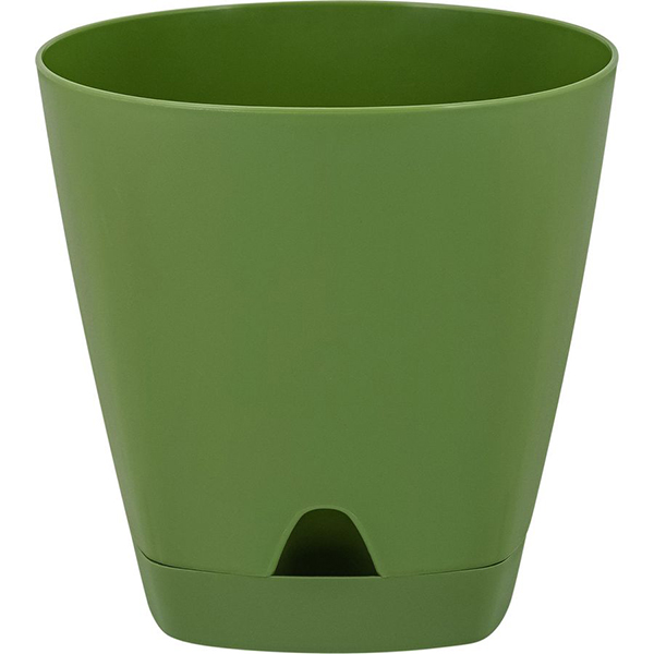 Горшок для цветов AMSTERDAM D110 с прикорневым поливом 0,65л оливковый