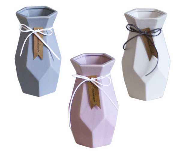 Ваза для цветов ГЕКСА h-19см (керамика)