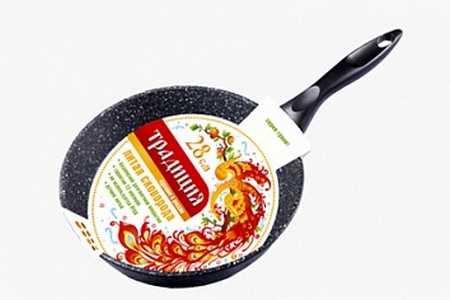 Сковорода а/пр литая 24 см Гранит  ТМ Традиция