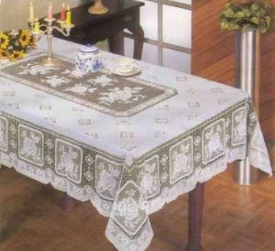 Скатерть из ПВХ CROCHET, арт. С801, бел, 150х230см, Тайвань