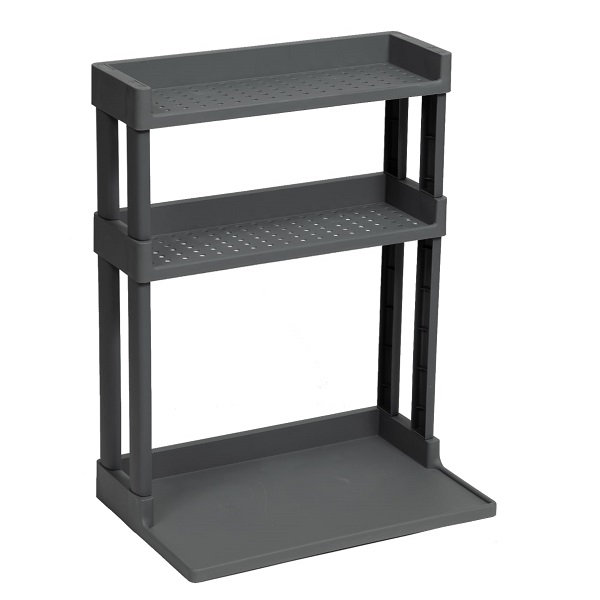 Подставка-органайзер VIKEA настольная 3-х ярусная (серый) (то)