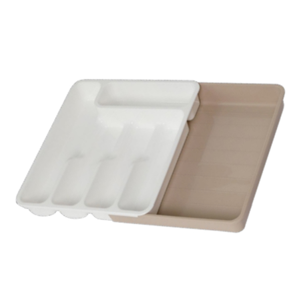 Лоток д/стол приборов раздвижной (белый/латте) (то)