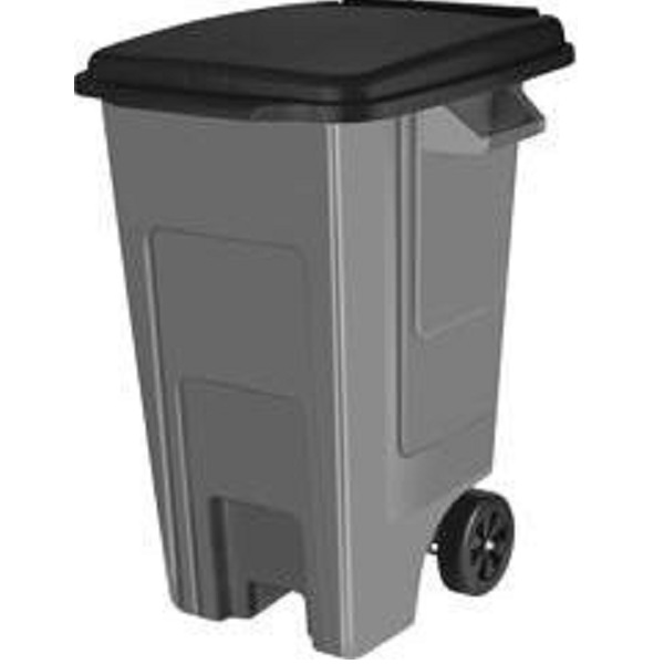 Бак для мусора с крышкой на колесах 100л (то)