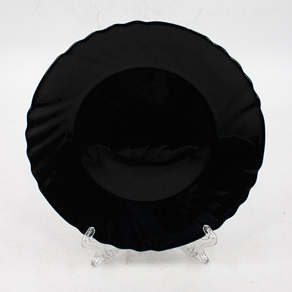 Тарелка обеденная d-20см (дымчатое стекло)