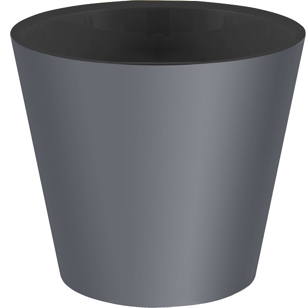 Горшок для цветов "Rosemary" D330мм, 16л с дренажной вставкой на колесиках (серый)