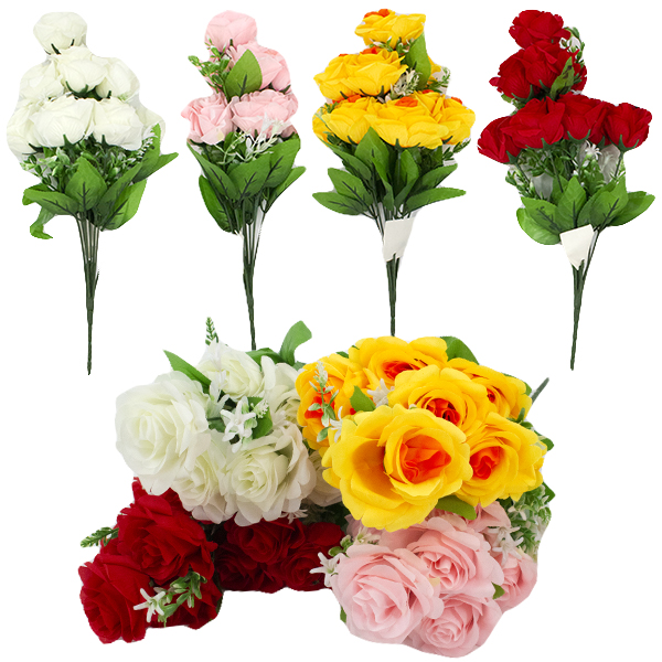 Букет искусственный РОЗА 10 цветков h-42см Букет искусственный РОЗА 10 цветков h-42см