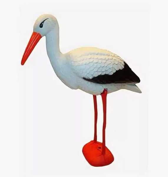 Аист  пластиковый белый 61*22*75.5 см