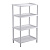 Этажерка  прямоугольная "Флавия" (4 полки)(св.серый)(то)