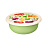 Миска 2,1л с крышкой с декором (салатовый)