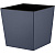 Горшок для цветов London CUBE 11,6л c дренажной вставкой вулканич.серый (то)