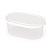 Емкость для СВЧ овальная 1,5л (белый)(то)