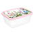 Контейнер для продуктов "Цветущий луг" прямоуг. 0,85л (светло-розовый)