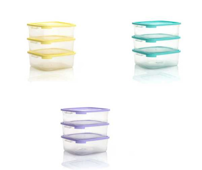 Комплект контейнеров для СВЧ (3шт) КАСКАД 0,7л квадр.