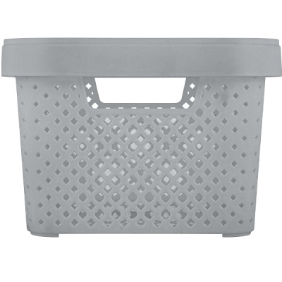 Корзинка Plast Team 360х275х205мм 15л серый шторм (то)