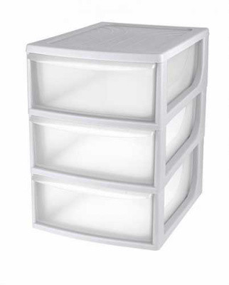 Органайзер А5, 3 ящика, 195х254х264мм светло-серый(то)
