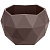 Кашпо Топаз 0,5л (0,45л) Мокачино d12,3 h10см