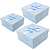 Коробка подарочная голубая набор 3шт (15*15*7см/17*17*8см/20*20*9см)