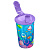 Стакан с клапаном и декором "МОРСКОЕ ДИСКО" 400мл (Сиреневый)(то)