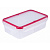 Контейнер для СВЧ 1л "ЭКСТРА ЛОК" с раздел. (красный) (то)