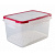 Контейнер для СВЧ 1,1л "ЭКСТРА ЛОК" S с сеткой (красный) (то)