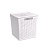 Коробка "Лофт" 23л с крышкой квадр.(белый)  (то)