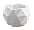 Кашпо Топаз 0,5л (0,45л) Белый d12,3 h10см 