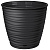Горшок для цветов "Saffron" D267мм, 9,1л с поддоном (черный)
