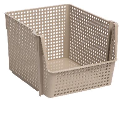 Корзинка "Лофт" 20л 395х300х245мм штабелируемая (латте) (то)