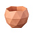 Кашпо Топаз 0,5л (0,45л) Карамельный d12,3 h10см