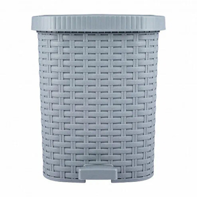 Контейнер для мусора педальный 12л АРТЛАЙН (без вкладыша)(серый)