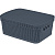 Корзина прямоугольная Ajur 11л (380х270х143мм)(с крышкой) космический серый (то)