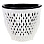Кашпо Версаль 3л Белый/Чёрный