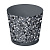 Горшок для цветов "Stone Flower" D120мм, 0,75л с прикорневым поливом с декором (серый)